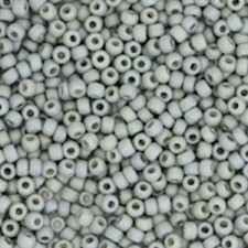 Miyuki rocailles Perlen 11/0 - Opaque glazed frosted rainbow cadet grey 11-4705